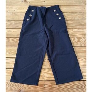 NEW All Worthy Hunter McGrady Crop Sailor Pants Size 2 Women’s Black